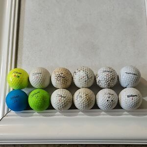 Titleist and Wilson Golf Balls Used Lot of 12